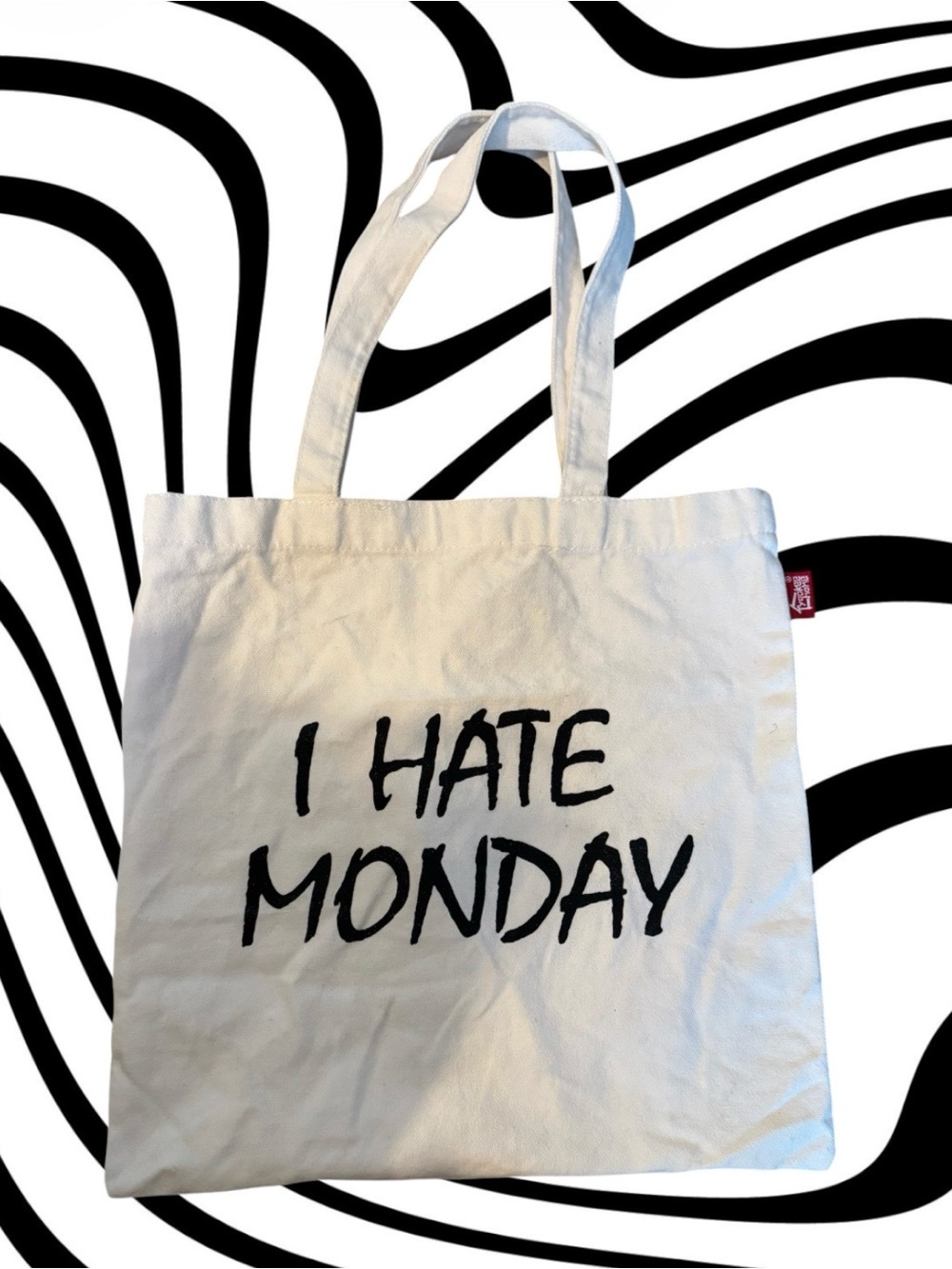 I Hate Monday White Canvas Tote Bag